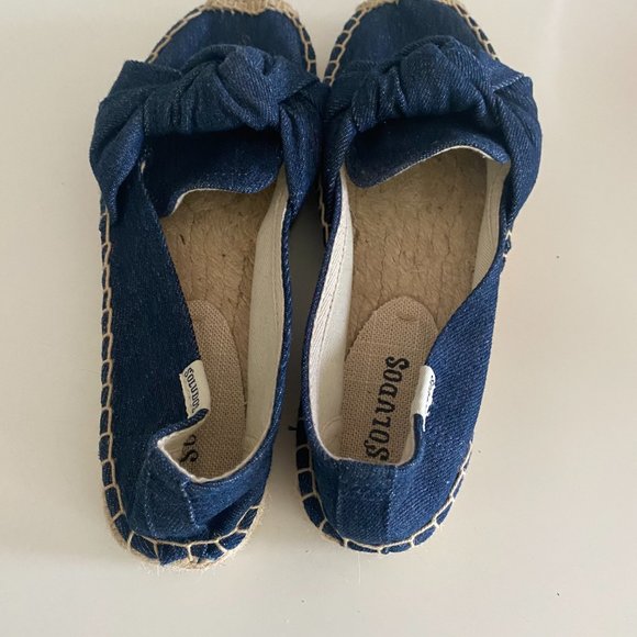 Soludos Blue Knotted Platform Smoking Slipper - Picture 4 of 5